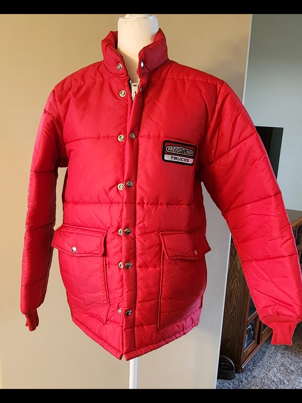 Vintage Red Quilted Puffer Jacket - Men